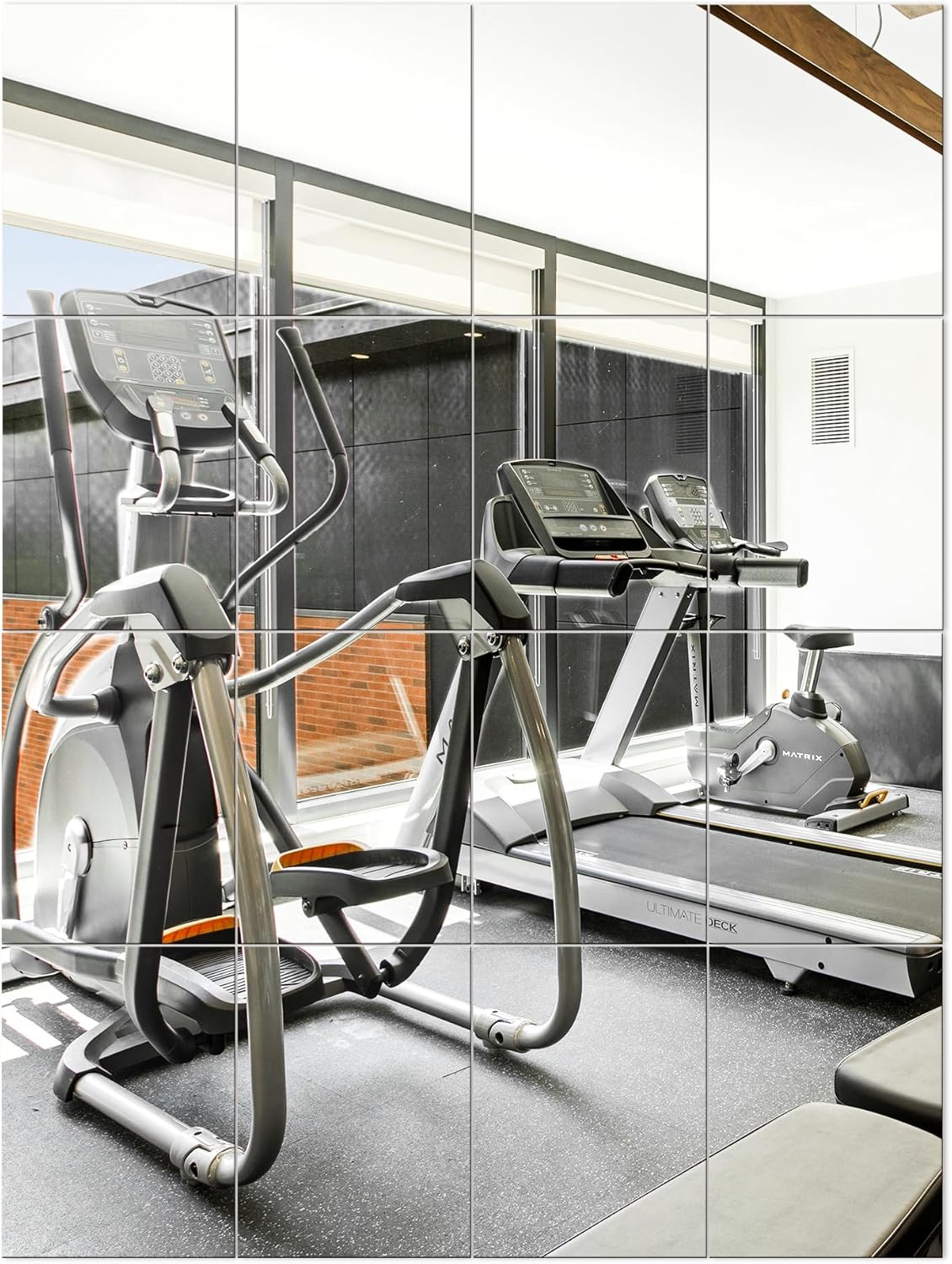 Delma Home Gym Mirror Tiles for Full Body Workout Reflection