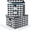 Decorative Collapsible File Storage Organizer Boxes with Lids - Neat