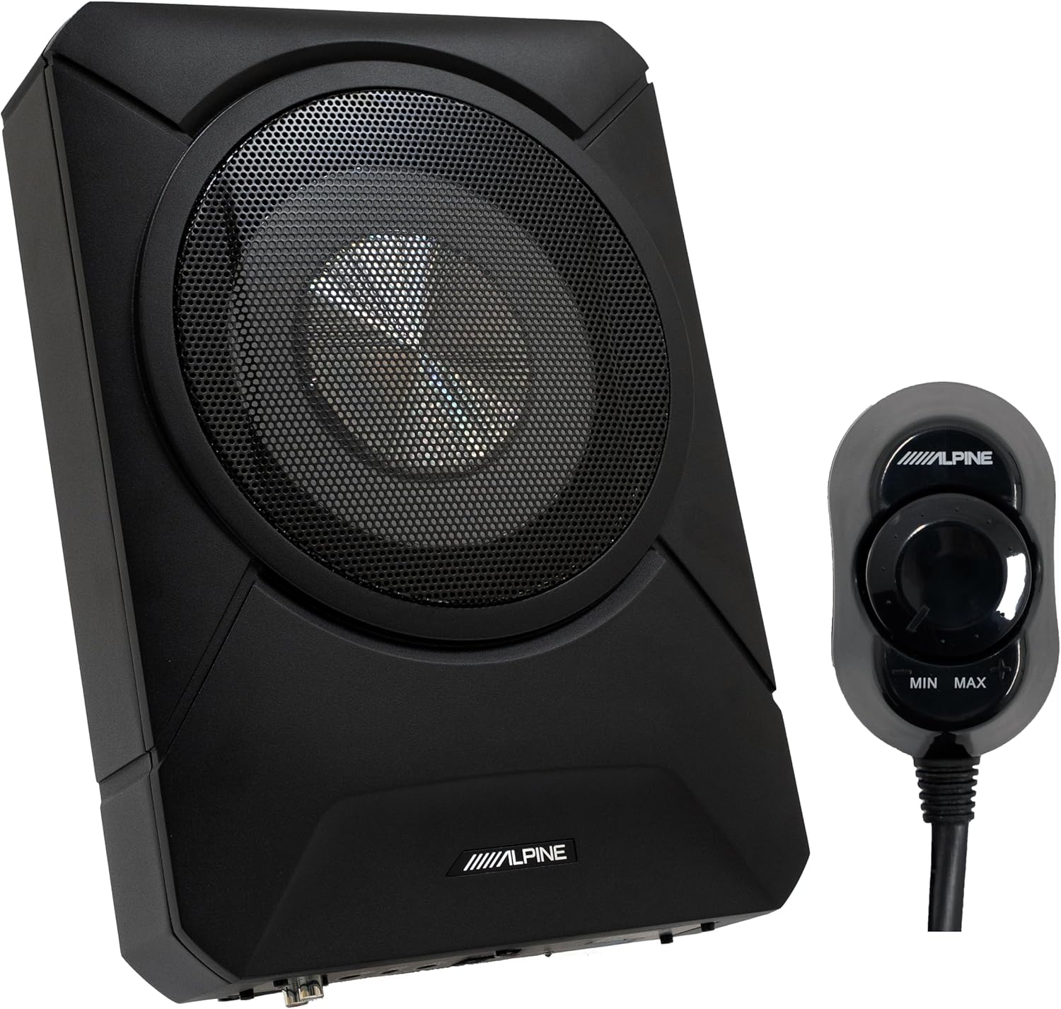 Alpine PWE-S800 8in Compact Powered Subwoofer for Deep Bass