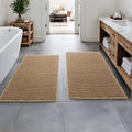 Set of 2 MIULEE Waffle Runner Rugs for Stylish Bathroom Comfort
