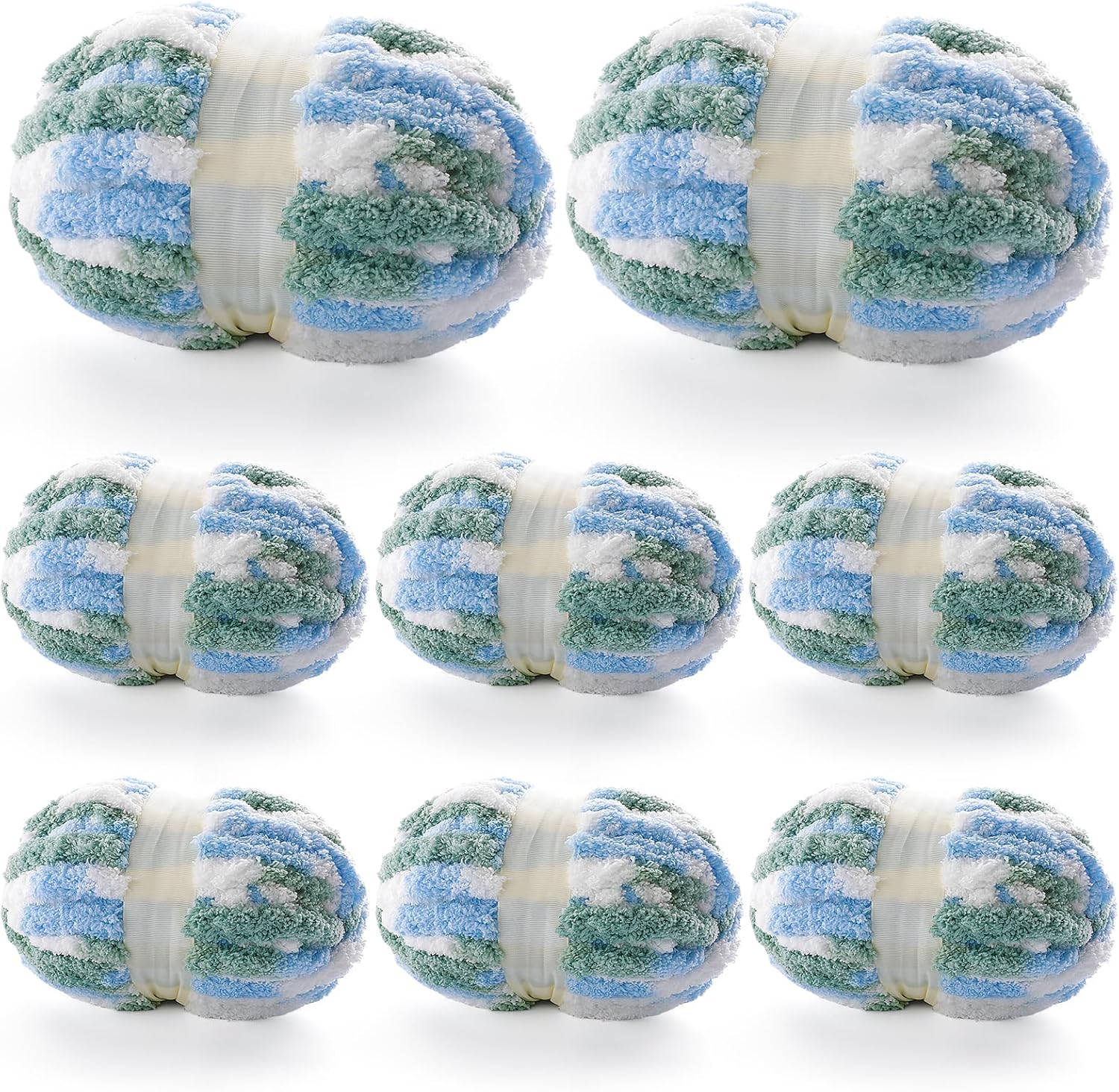 8 Pcs Chunky Yarn for Hand Knitting - Super Bulky Chenille Yarn