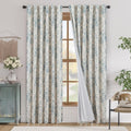 jinchan Floral Linen Blend Blackout Curtains 84 in - Classic Farmhouse