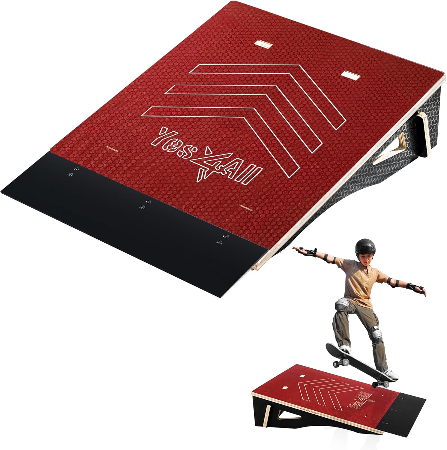 Yes4All Skateboard Ramp for Beginners - Durable and Safe Design