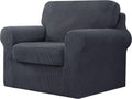 CHUN YI 3 Piece Armchair Cover Small Gray - Stretch, Protective Fit