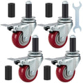 Finnhomy 3 Inch Caster Wheels for Prep Table - Heavy Duty Set of 4
