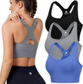 Evercute Adjustable Sports Bras 3/4 Pack Racerback High Support fit