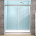 GETPRO Shower Door 50-54 in W x 75 in H Double Sliding