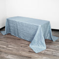 90 x 132 in Crinkle Taffeta Tablecloth Light Blue - Elegant Draping