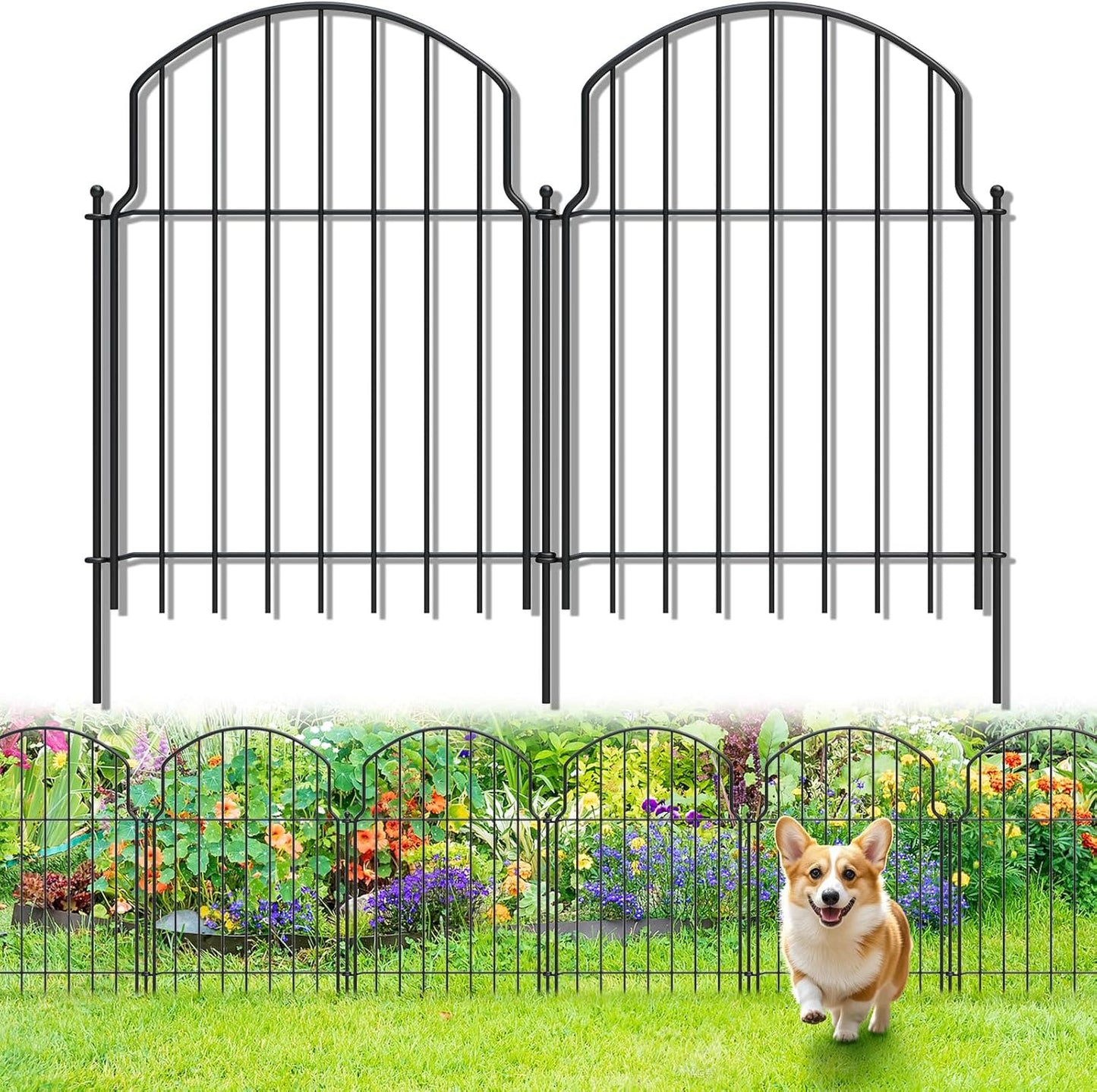 19Pcs Decorative Garden Fence for Outdoor Animal Barrier Use