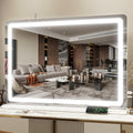 31 in x 21 in Lighted Vanity Mirror with Lights - Large LED Makeup