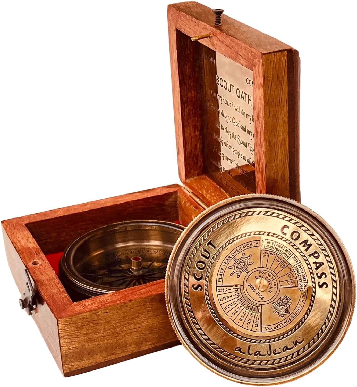 Engraved Scout Oath Compass - Always Prepared Gift