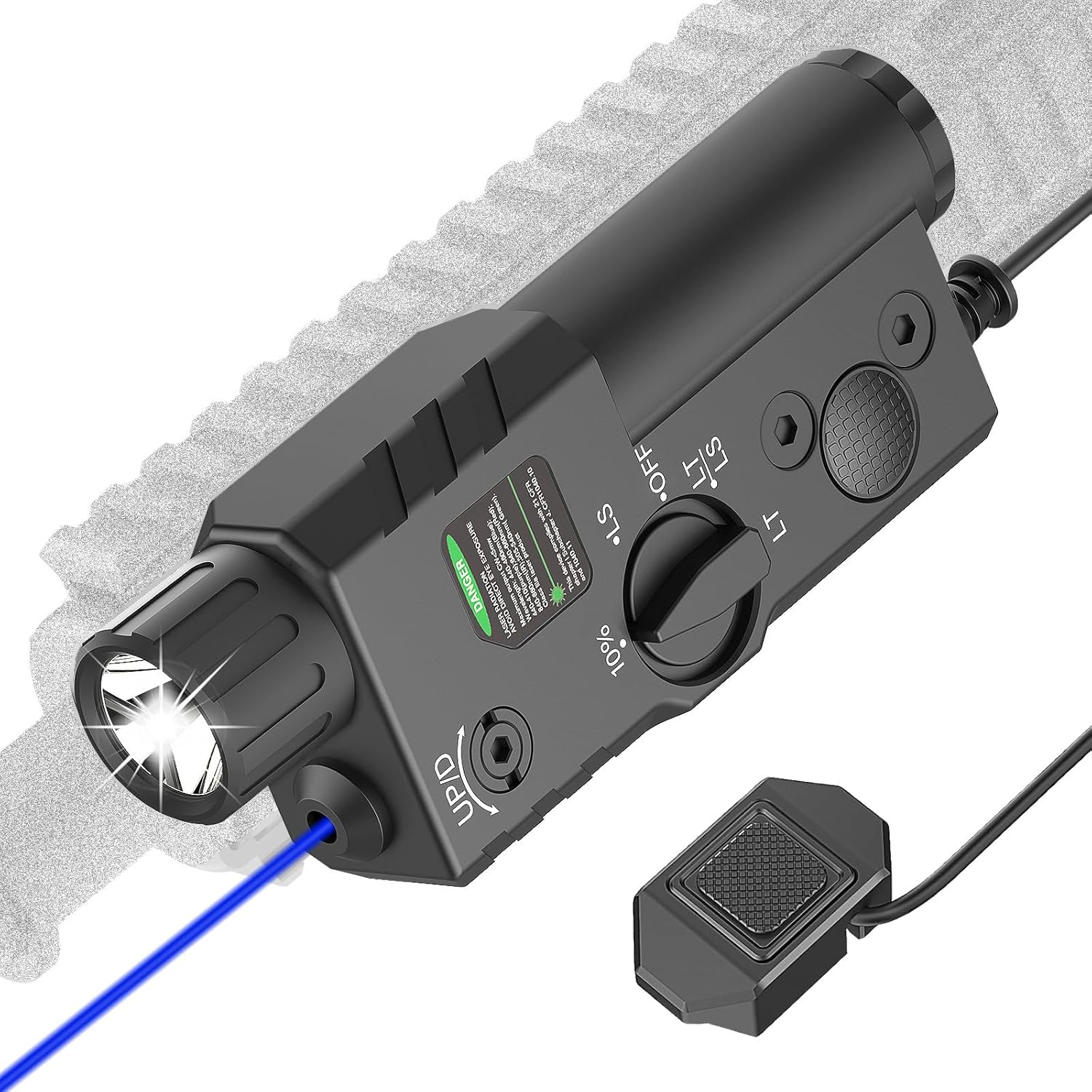 2000 Lumens Blue Laser Light Combo for Tactical Use