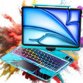 Clear Keyboard Case for iPad Air 11 in with 7-Color Backlit Keys