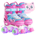 Kids Unicorn Roller Skates for Girls Ages 4-12 - Adjustable Light Up