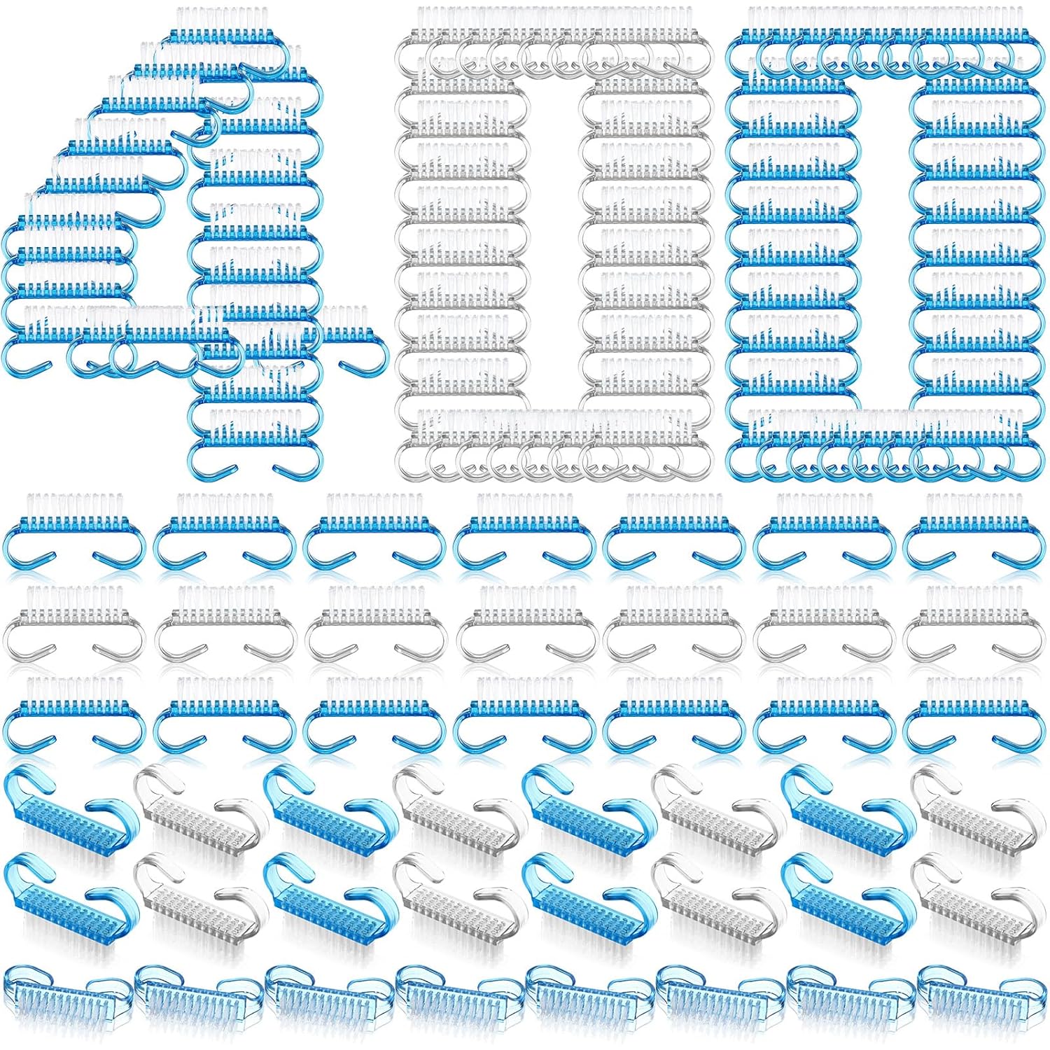Bokon 400 Pcs Nail Brush Set for Effective Cleaning of Nails