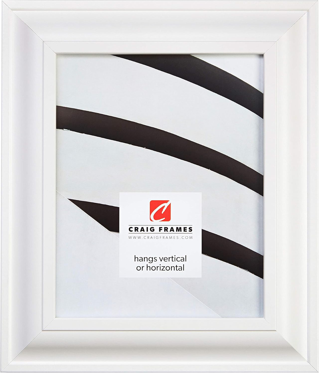 Craig Frames Upscale 11x14 Picture Frame in White Satin Mica