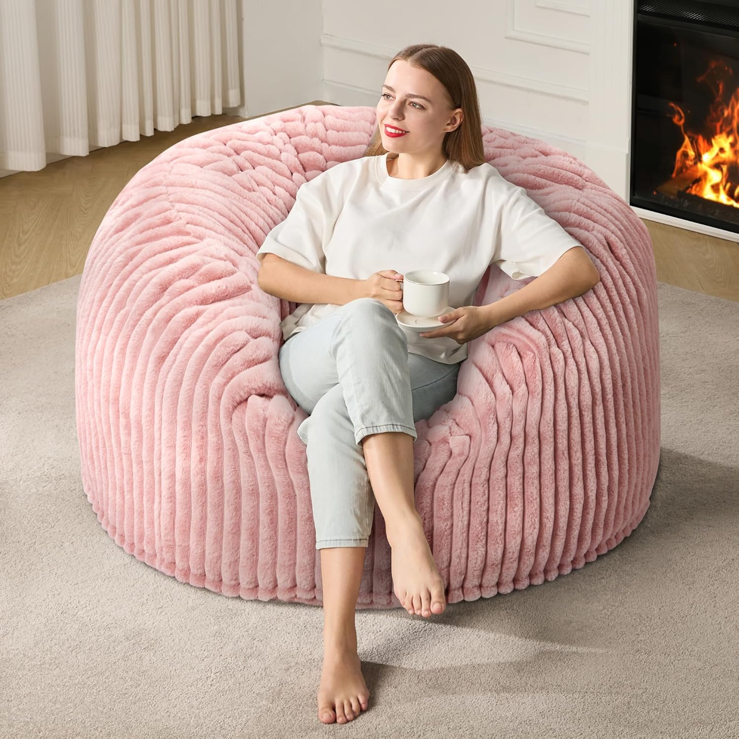 4ft Bean Bag Chairs for Adults - Large Comfy Beanbag Chair