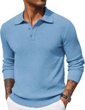 COOFANDY Men's Elegant Knit Polo Shirt for Everyday Style