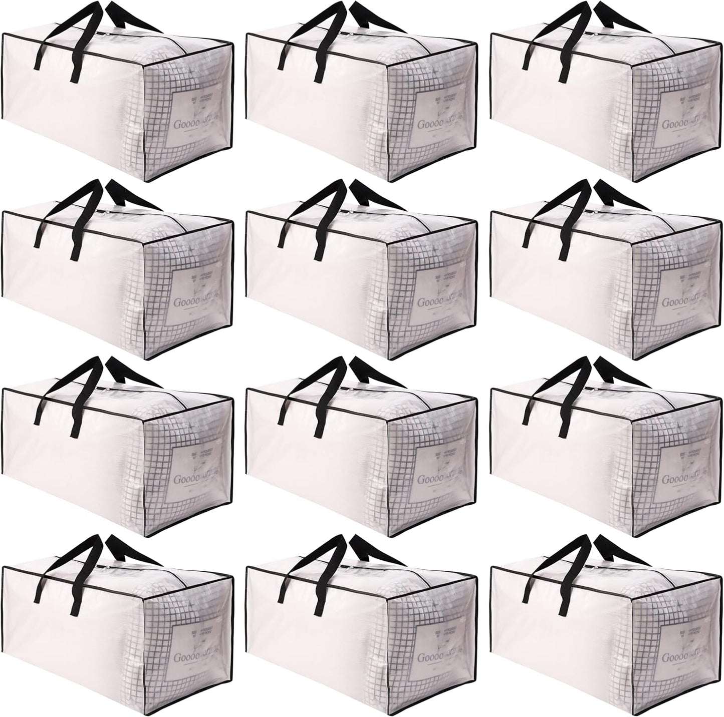 Extra Large Moving Bags with Strong Zippers for Easy Storage