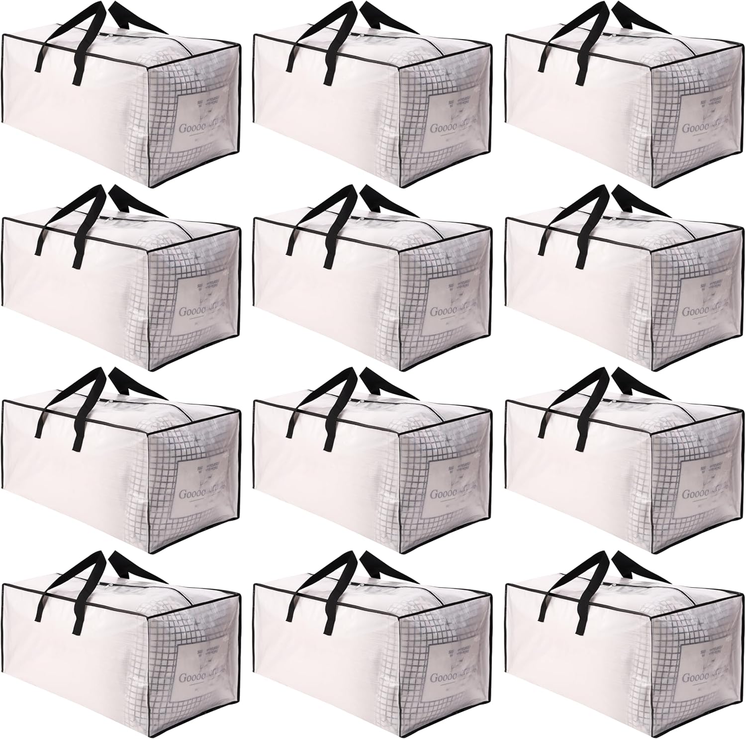 Extra Large Moving Bags with Strong Zippers for Easy Storage