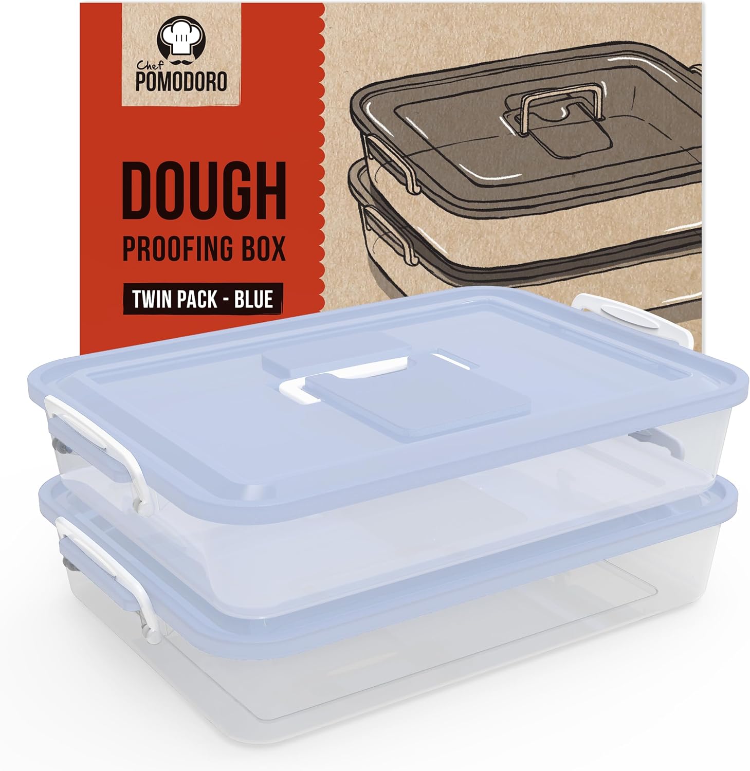 Chef Pomodoro Pizza Dough Proofing Box for Perfect Dough