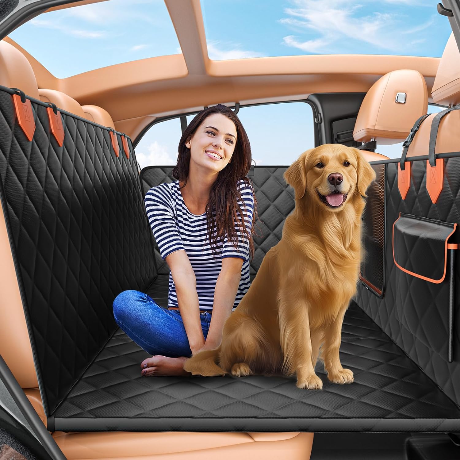 Truck Back Seat Extender for Dogs Holds 500lbs - Waterproof Cover