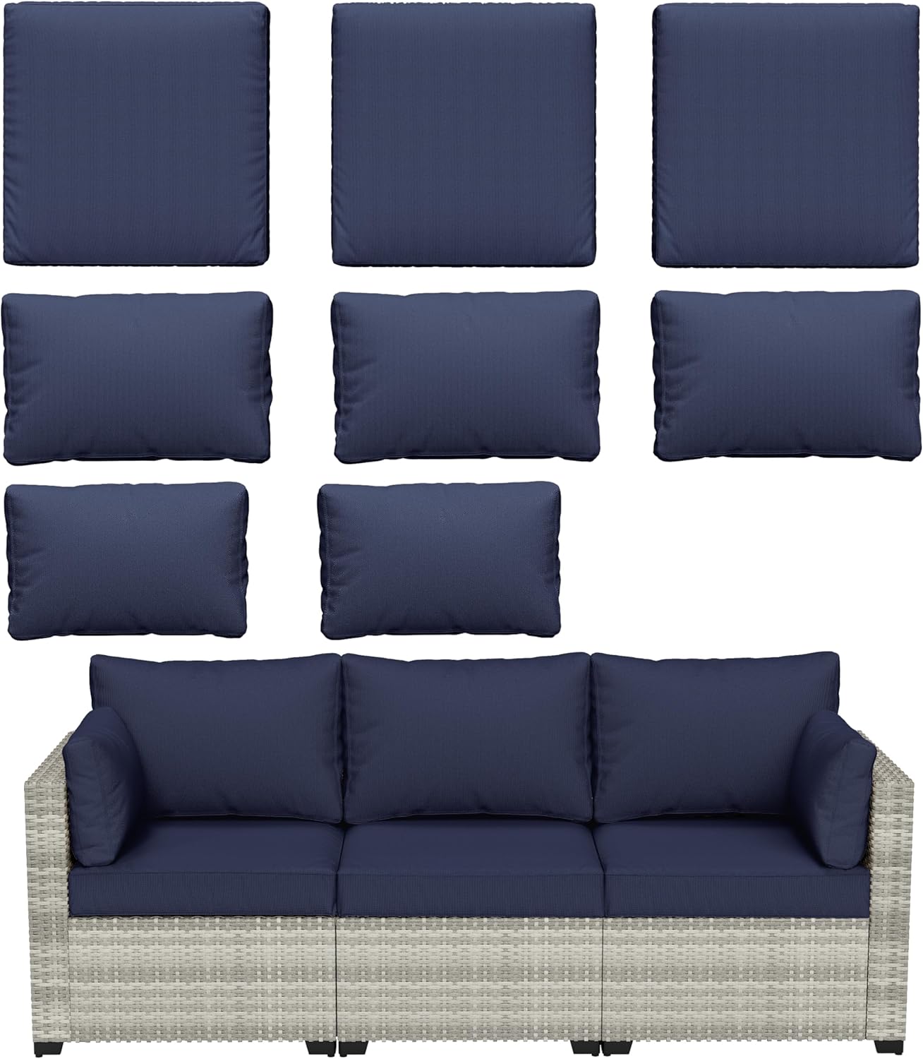 8 pcs Outdoor Cushion Slipcovers for Patio Cushions Replacement