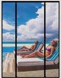 WochiTV Sliding Screen Door 72in x 82in Double Opening - Hands Free