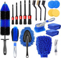 20Pcs Car Detailing Brush Set - Complete Wheel, Tire & Interior Kit