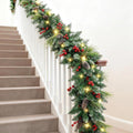 9ft Prelit Christmas Garland with Lights - Flexible, Weather-Resistant
