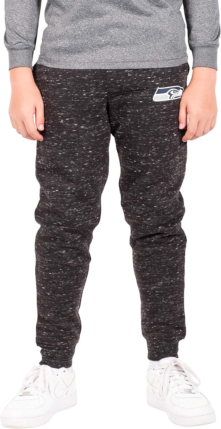 Ultra Game NFL Black Snow Fleece Jogger Sweatpants for Comfort
