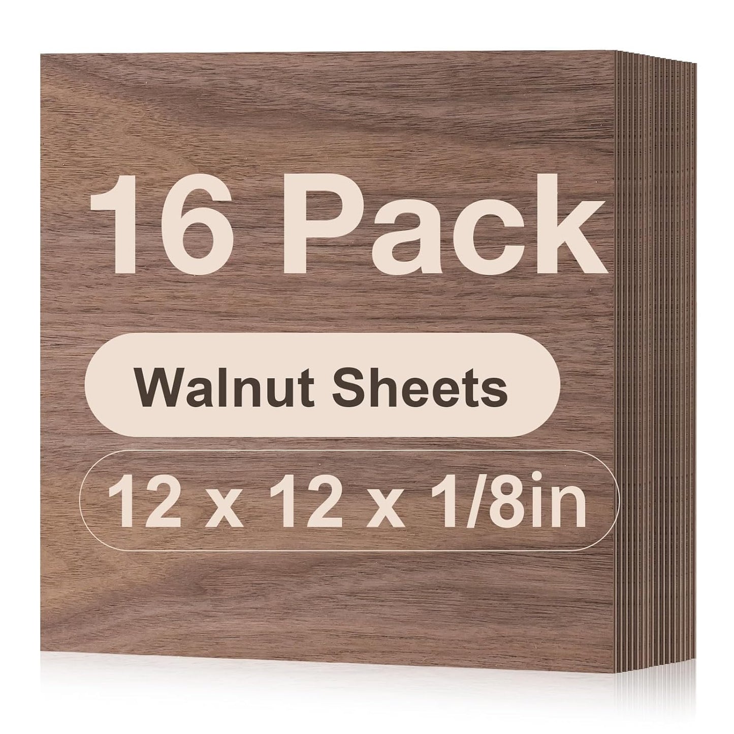 Rowood 16 Pack Walnut Plywood for Laser Cutting & DIY Crafts