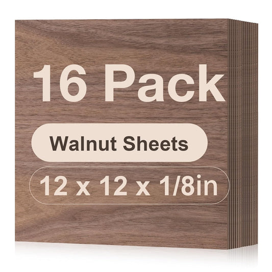 Rowood 16 Pack Walnut Plywood for Laser Cutting & DIY Crafts