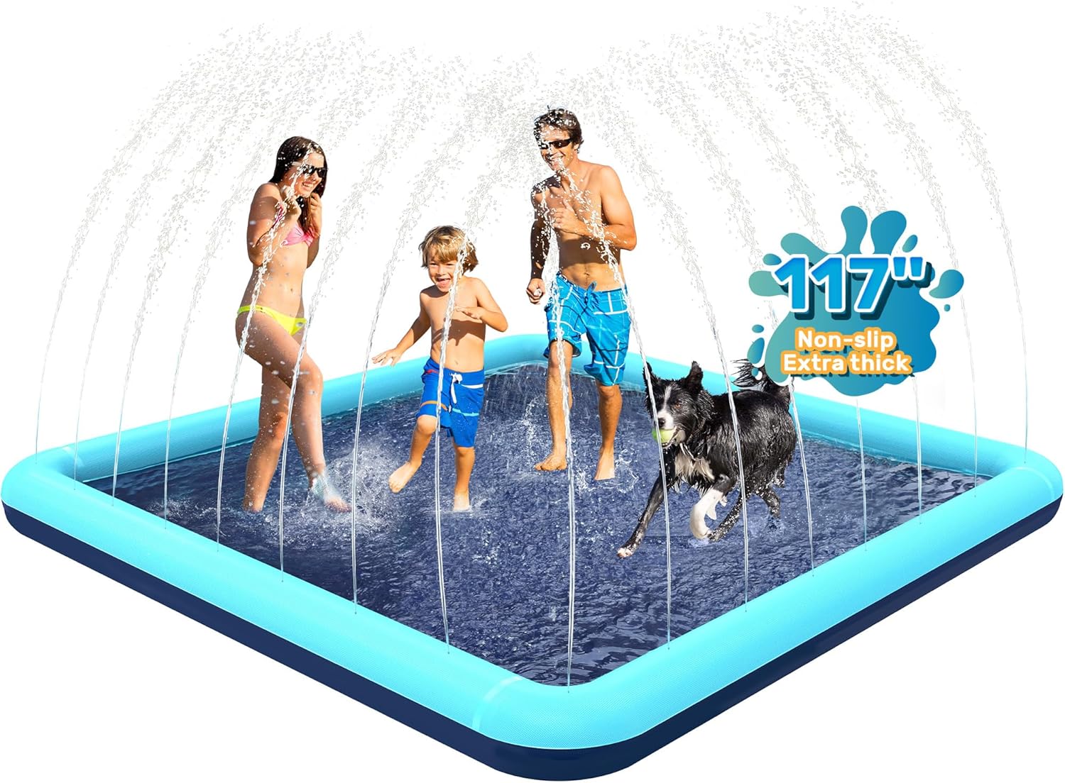 117 in Splash Pad for Dogs and Kids - Safe Summer Fun