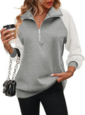 Zeagoo Cozy Fleece Quarter Zip Hoodie