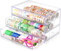 Washi Tape Organizer 3 Drawer Storage Cube - Large Clear Holder