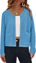 Women Knit Cardigan Sweater - Soft Chunky Open Front Jacket