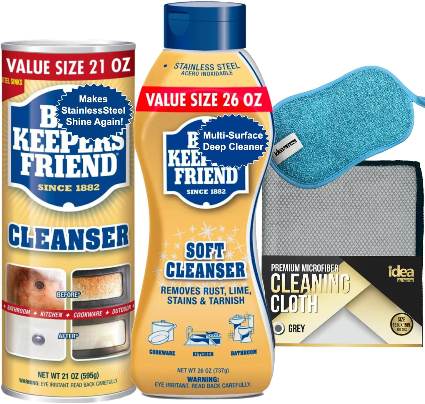 Ultimate Cleaning Kit with Liquid Soft Cleanser and Microfiber Cloth