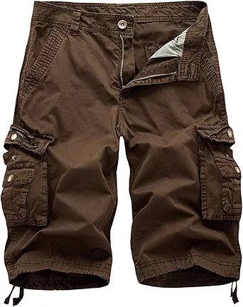 AOYOG Men's Camo Cargo Shorts for Outdoor Comfort and Style