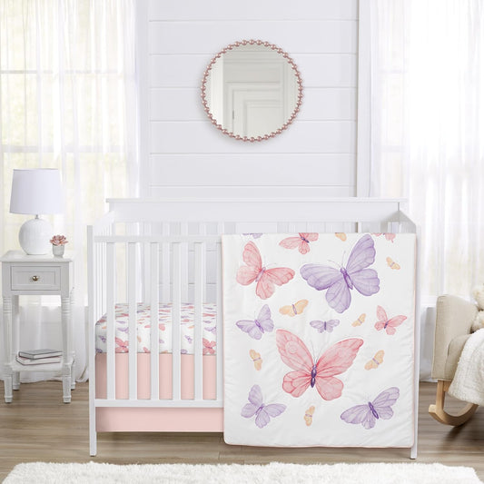 Sweet Jojo Designs Shabby Chic Butterfly Baby Crib Bedding Set