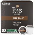 Peet's Coffee French Roast Single Serve Pods 88 Count - Bold Dark