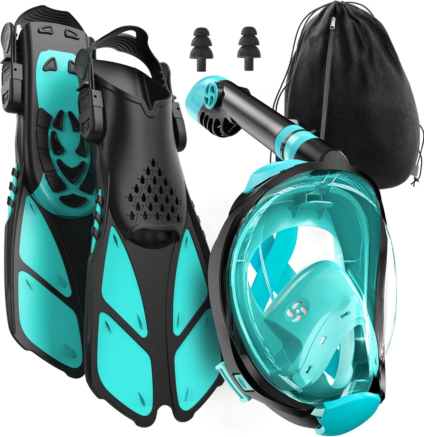 Cozia Design Snorkeling Gear with Fins for Adults - Full Face Mask