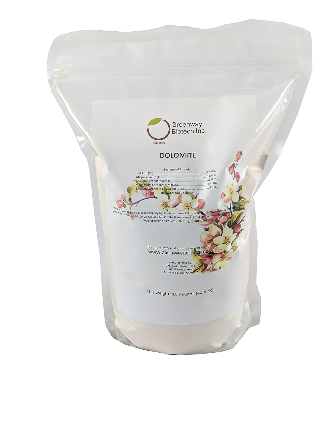 Dolomite Lime Plus for Soil pH Adjustment and Plant Growth