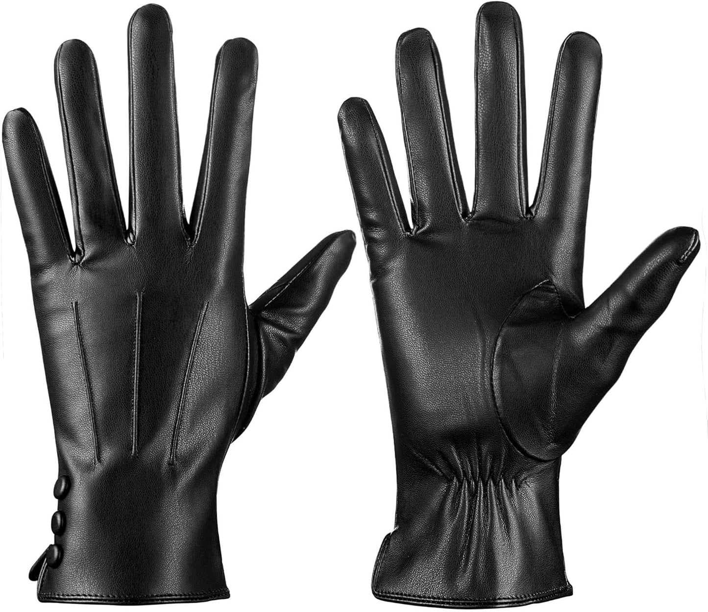 Winter Women's Touch Screen Leather Gloves