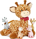 Tezituor Giraffe Stuffed Animal with 4 Babies - Family Plush Set
