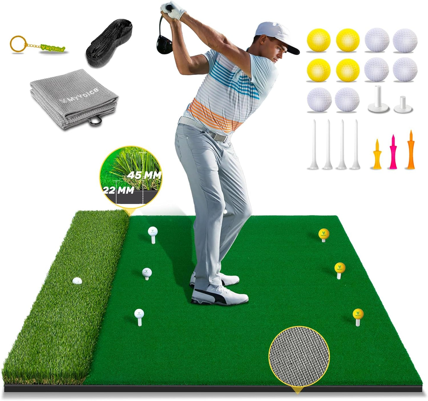 Ultimate Dual-Turf Golf Mat: Indoor/Outdoor Practice