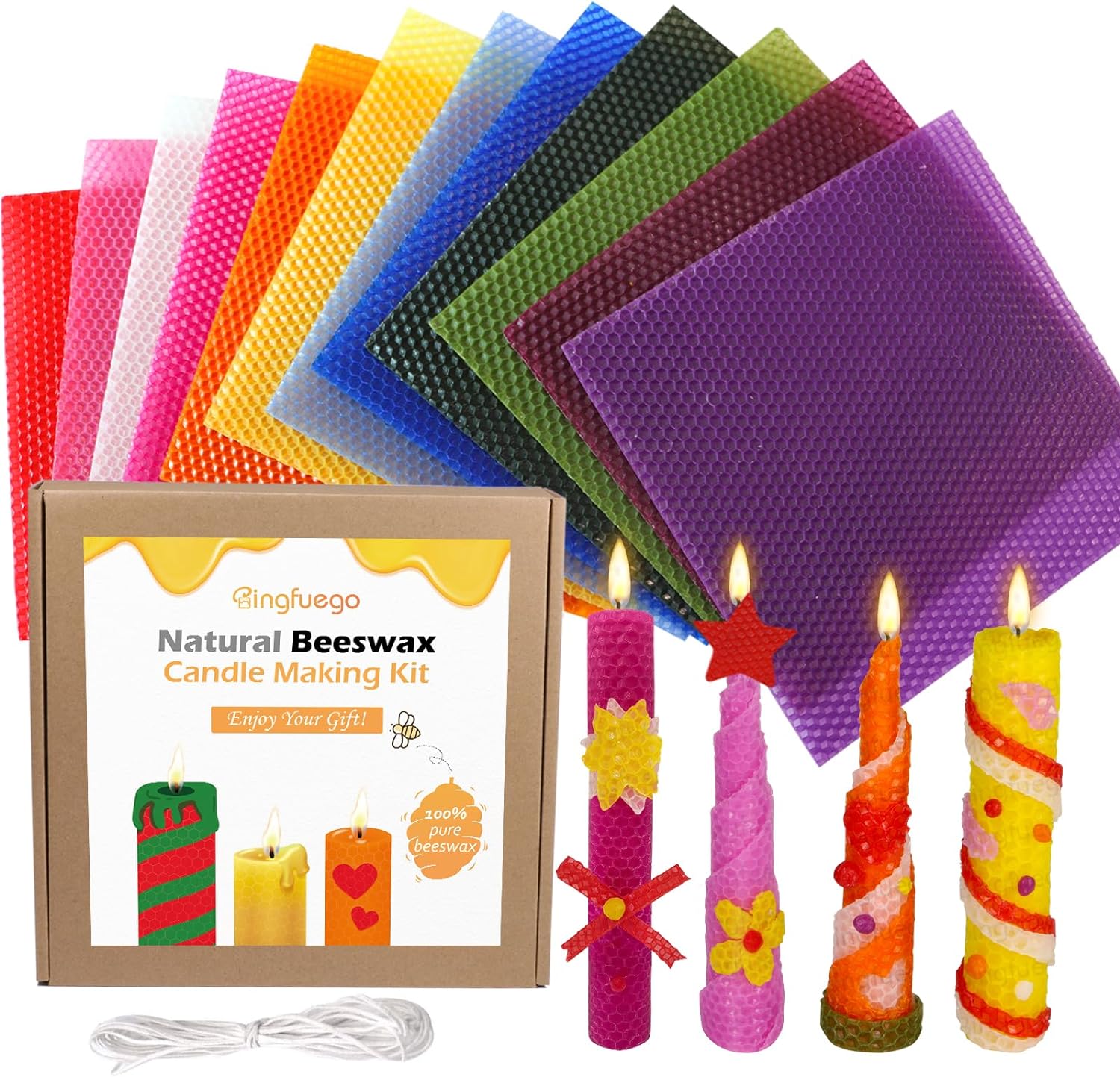 Bright Beeswax Candle Making Kit for Kids