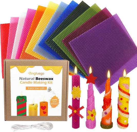 Bright Beeswax Candle Making Kit for Kids