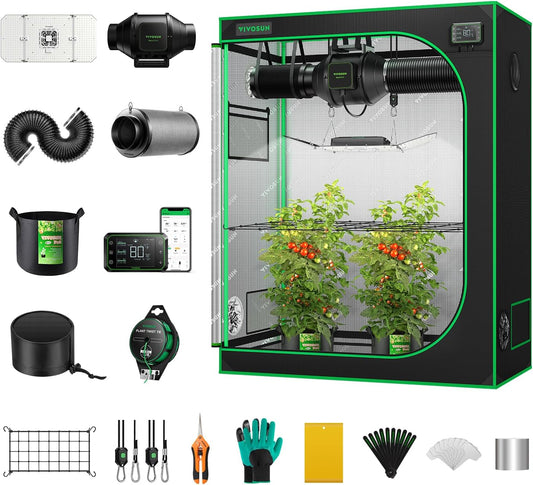 VIVOSUN Smart Grow Tent 4x2 - WiFi Automation & 200W LED