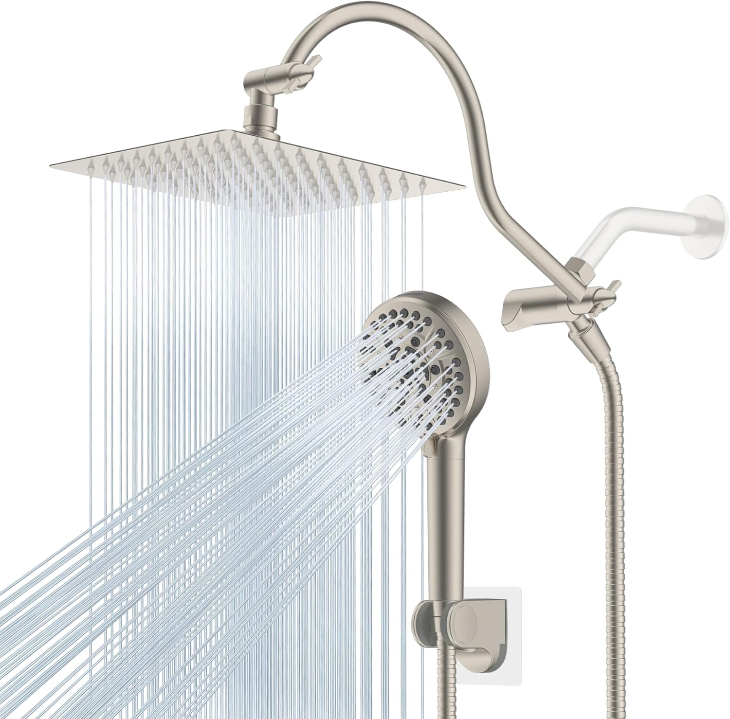 Hibbent 8ft' High Pressure Rainfall Shower Head Combo Review